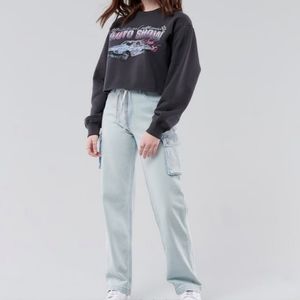 Hollister Ultra High Rise Dad Cargo Jeans 13R